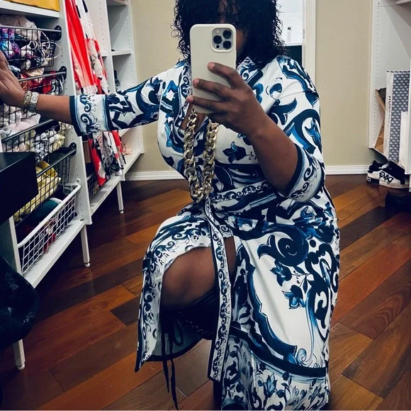 princess polly baby blue dress Dresses | Chinoiserie Print Blue White Dress With Matching Tie European  Fashion Luxury